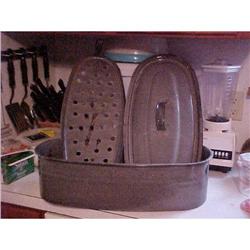 Aget Gray Fish Poacher, oval ,10X 21X6 #1637320