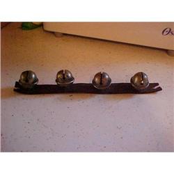 Bells, set of 4 sleigh bells on original strap #1637322