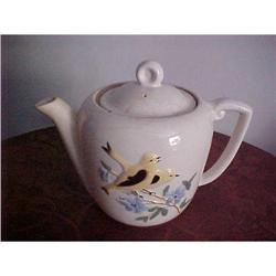 Tea Pot, Lrg. embossed with birds & flowers #1637329