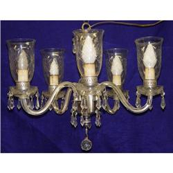 5 Arm Crystal Fixture Chandelier Lamp #1637383