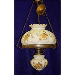 Converted Victorian Oil Lamp Chandelier Fixture#1637386
