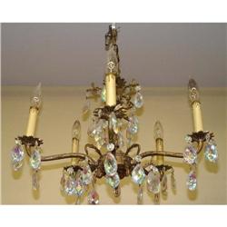 Bronze Iridescent Crystal Chandelier Fixture 5 #1637387