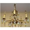 Image 1 : Bronze Iridescent Crystal Chandelier Fixture 5 #1637387