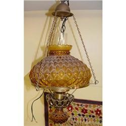 Amber Hob Nail Fixture Chandelier lamp #1637388