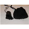 2 Black Victorian Mourning bags/Purses #1637417