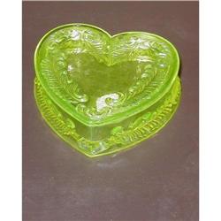 Lovely Victorian Heart  Shaped Vaseline #1637426