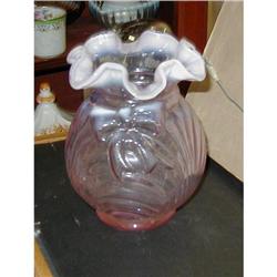 Fenton Opalescent  Glass Vase Bowl #1637430