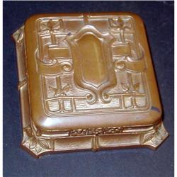 Art Nouveau Victorian Metal Jewelry Dresser Box#1637434