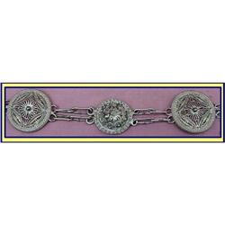 OLD RUSSIAN STERLING SILVER FILIGRE NECKLACE #1637443