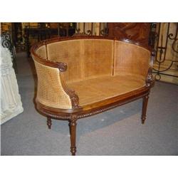 Louis XVI Style Caned Banquet #1637459