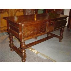 Breton Table/Desk made from Walnut Wood #1637460