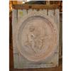 Image 1 : Oval Plaster Bas Relief on Wood from France #1637482