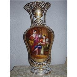 Old Paris blaster vase Turkish harem scene #1637511