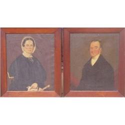 Maryland Federal folk art portraits attr #1637528