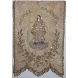 French Louis Philippe silk precession banner #1637532