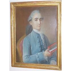 18th century French pastel portrait of a #1637535