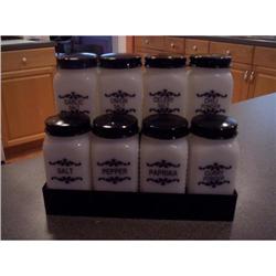 Dove Style Spice Jar Set & Rack #1637579