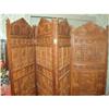 Image 1 : CARVED WOODEN DRESSING SCREEN ROOM DIVIDER #1645781