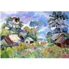 Image 1 : "Summer in village" oil in impressionism style #1645910