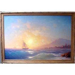 SEASCAPE STUNNING ORIGINAL OIL PAINTING LISTED #1645967