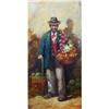 Image 1 : MODERN ORIGINAL OIL PAINTING MAN WITH BASKET OF#1645970