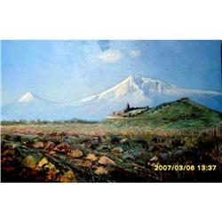 R ATOYAN MOUNT ARARAT ORIGINAL OIL PAINTING #1645976