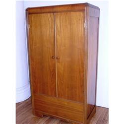 Light Mahogany 2 Door Art Deco Armoire #1646017