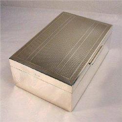 Sterling Silver Art Deco Cigarette Box. #1646026