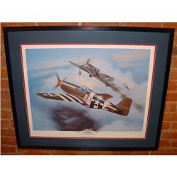 Framed Bud Anderson OLD CROW Mustang Fighter #1646028