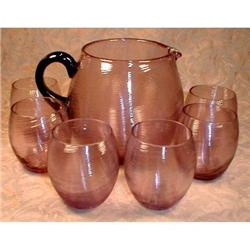 FRY Pitcher Tumblers SET - Amethyst THREADED #1646054