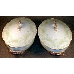 LIMOGES Covered CASSEROLE/Vegetable (2) ANTIQUE#1646073