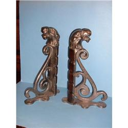 Pair of saddle racks of wood and steel with #1646118