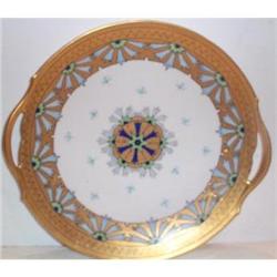 Hand Painted Pickard Limoges Deco Cake Plate #1646121