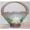 Roseville Gardenia Gray Handled Basket #1646126
