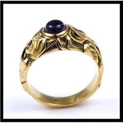 14K YG Cabochon Amethyst Ring #1646131