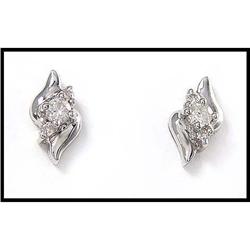 DESIGNER 18K DIAMOND EARRINGS #1646132