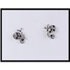 14K White Gold Black Diamond Earrings #1646135