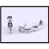 Graceful 18K White Gold Diamond Earrings #1646136
