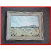 Image 1 : Vintage Signed Desert Landscape Oil Painting #1646206