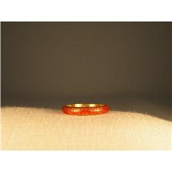 Hidalgo Enamel Silver Textured Orange Band #1646254