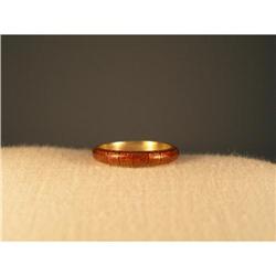 Hidalgo Silver Textured Cognac Insert Band Ring#1646256