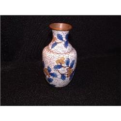 Antique Chinese cloisonne vase with floral #1646287