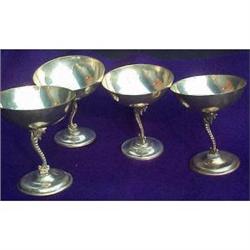 Vintage silver  cordials goblets #1646291