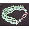 Image 1 : Four strand green glass bracelet  with paste #1646315