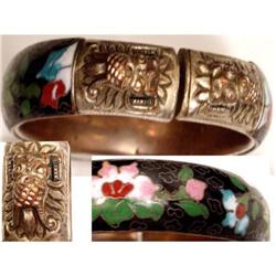 ANTIQUE ENAMEL DRAGON GOTHIC BRacelet #1646347