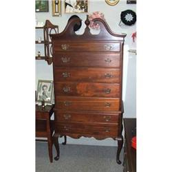 1930s-1940s SOLID MAHOGANY HIGHBOY #1646395