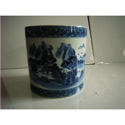 chinese  blue and white brushpot #1646493