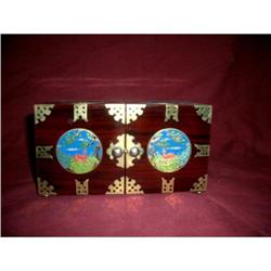 ANTIQUE MAHOGANY & BRASS TEA CADDY #1646620