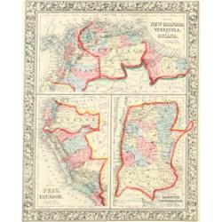 Map of New Granada, Venezuela, and Guina #1657940