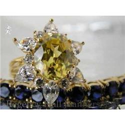 RHJ Lively Canary Cubic Zirconium Ring w/ CZs #1657995